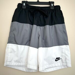 🔹Nike Men’s Tri-Tone Athletic Shorts - Black, Gray, White